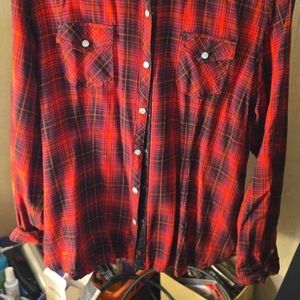 Bala Red Casual Button Down Shirt